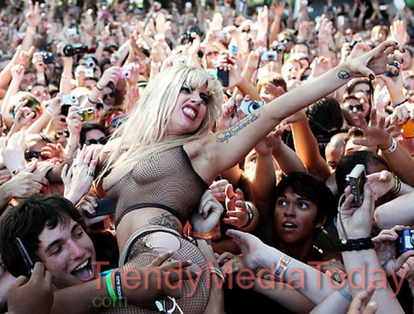 Lady Gaga Boob Pops