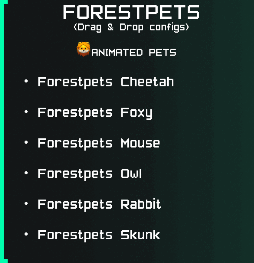 ForestPets – Unique forest and animated pets!