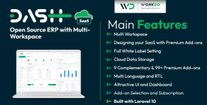 WorkDo Dash SaaS – Open Source ERP with Multi-Workspace