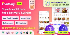 FoodKing – Restaurant Food Delivery System with Admin Panel & Delivery Man App | Restaurant POS
