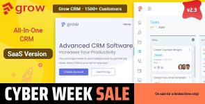 Grow CRM SaaS – Laravel Project Management – Multitenancy