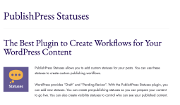 PublishPress Statuses Pro