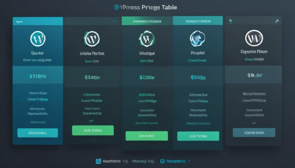 Creating dynamic pricing tables with WordPress plugins