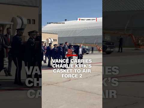 Vance carries Charlie Kirk’s casket to Air Force 2