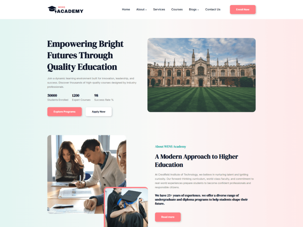 WENS Academy | WordPress Theme