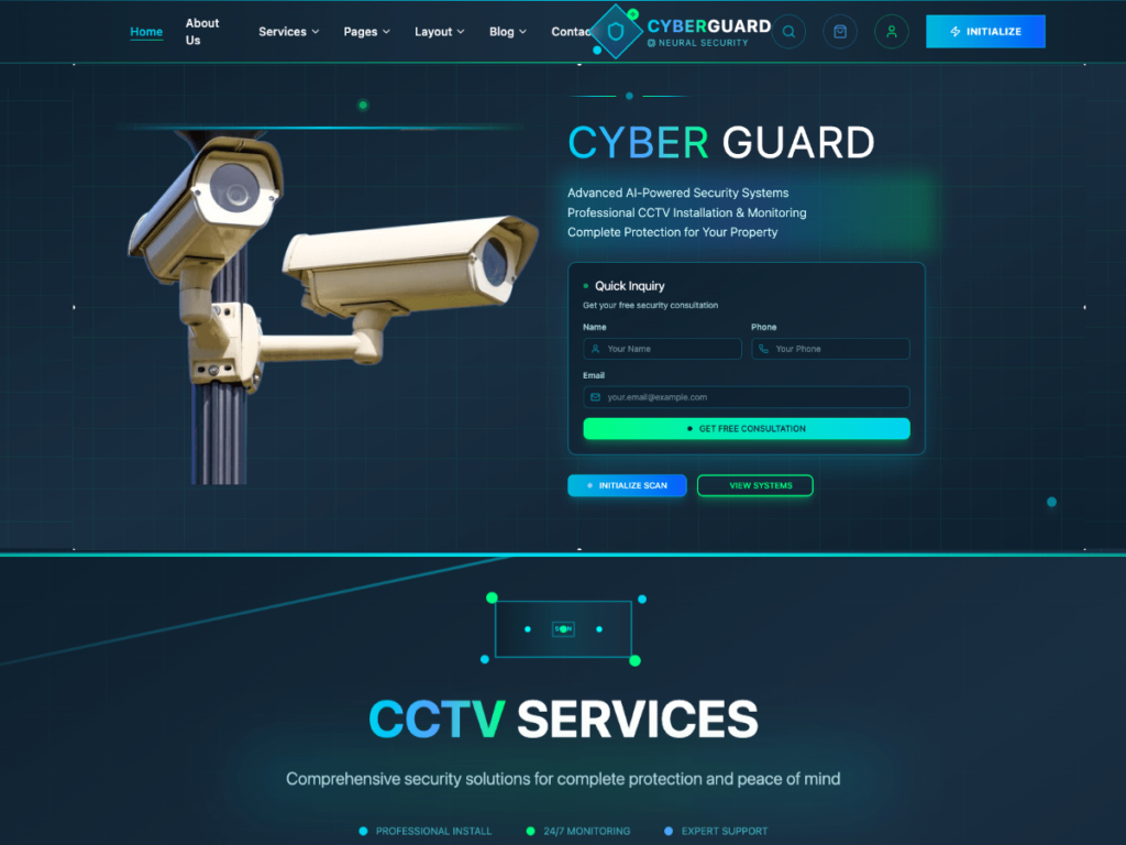 Cctv Security Camera | WordPress Theme