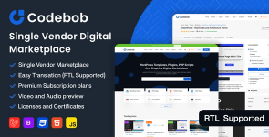 Codebob – Single-Vendor Digital Marketplace (SAAS Ready) | Babiato Forums