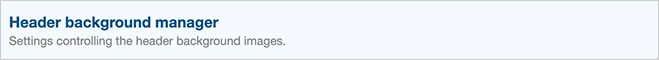 Header background manager